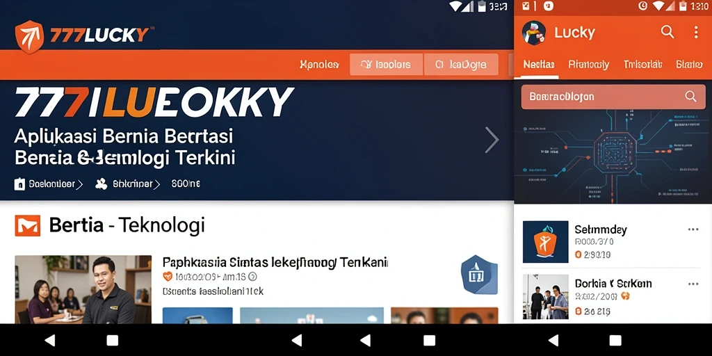 Antarmuka pengguna <strong>777LUCKY</strong> dengan berita teknologi terbaru.