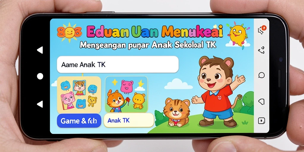 Antarmuka 898A yang cerah dan menarik untuk anak-anak TK.