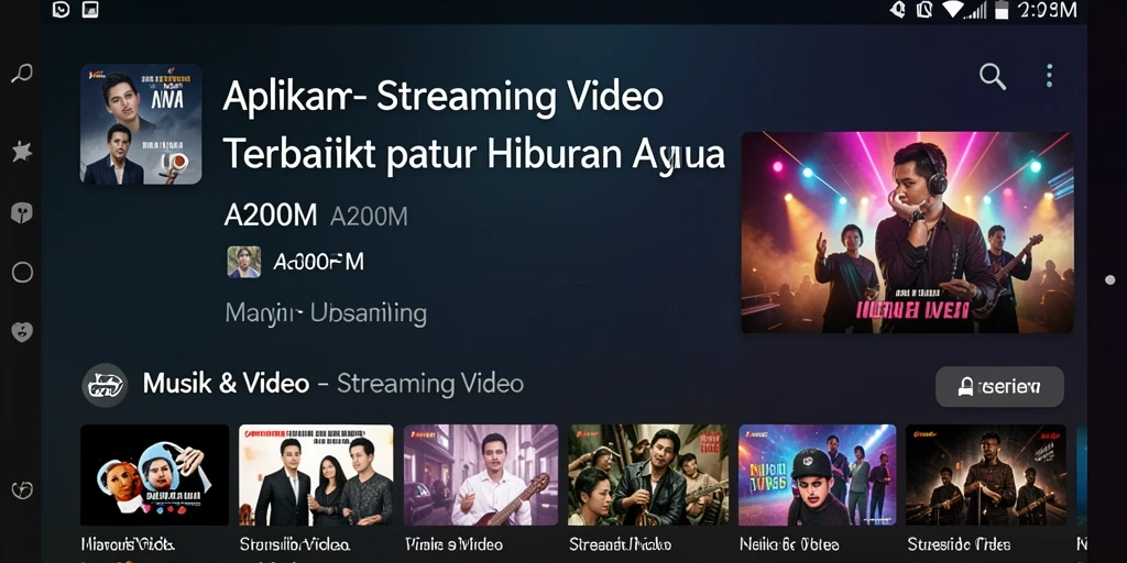 Tampilan antarmuka aplikasi A200M yang sederhana dan intuitif.