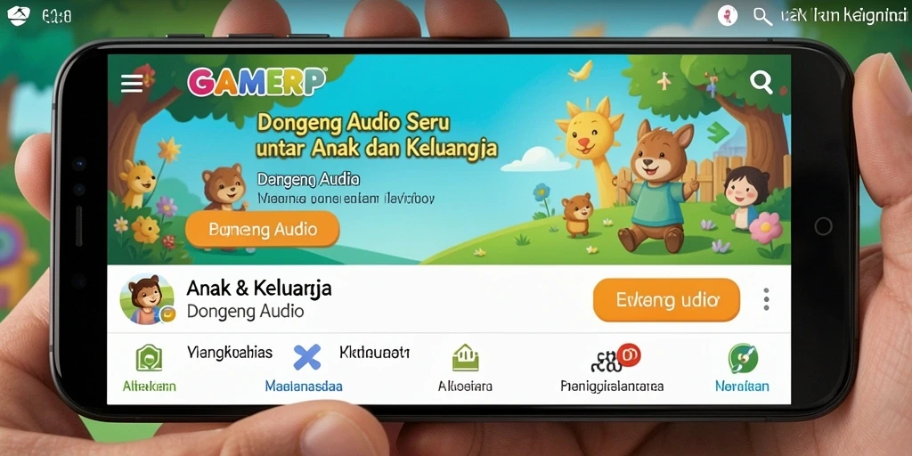 Antarmuka GAMERP yang menarik dan mudah digunakan untuk anak-anak.