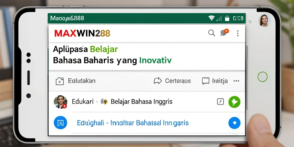 Tampilan antarmuka <strong>MAXWIN288</strong> yang menarik dan intuitif untuk belajar bahasa Inggris.