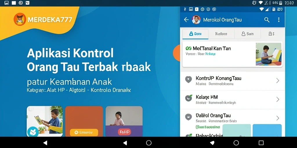 Tampilan antarmuka aplikasi MERDEKA777 yang ramah pengguna untuk kontrol orang tua.