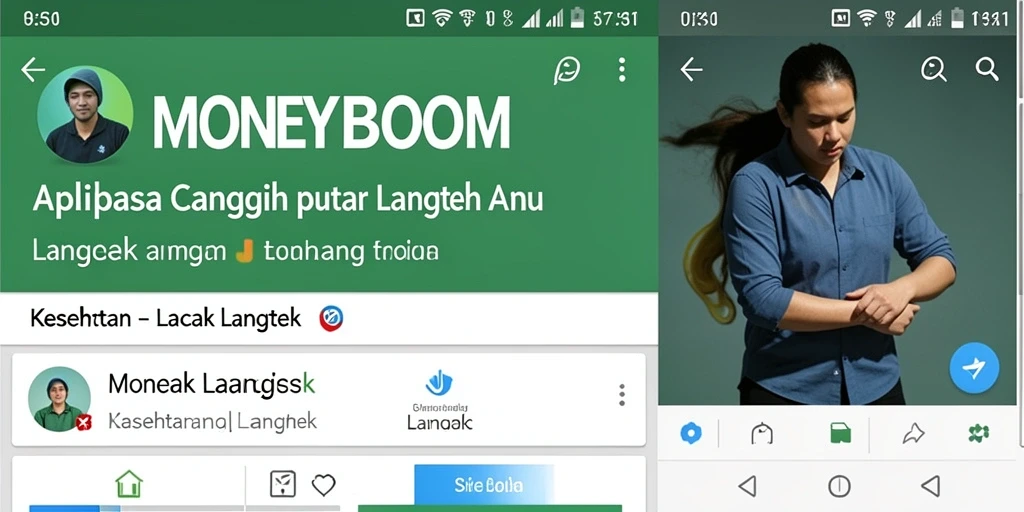 Tampilan antarmuka MONEYBOOM yang memudahkan pelacakan langkah.