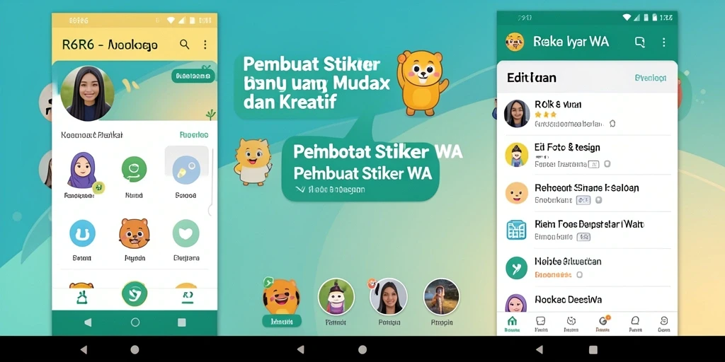 Antarmuka R6R6 menyajikan kemudahan dalam membuat stiker WA.