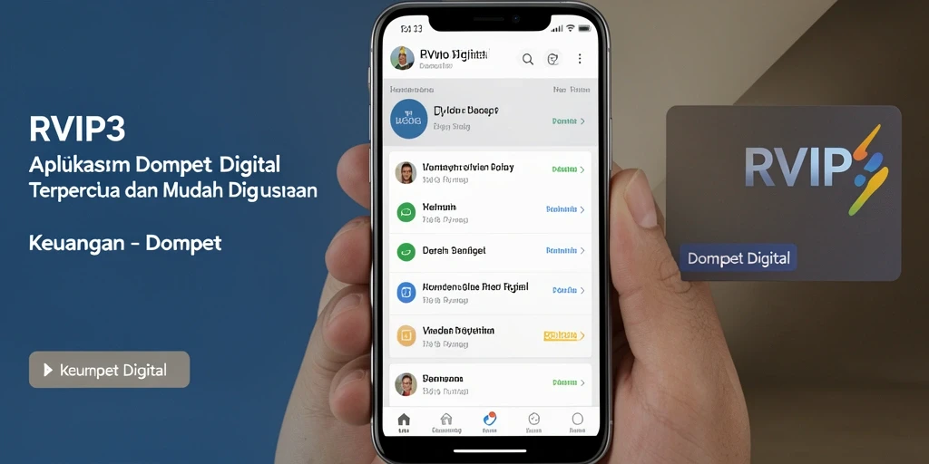 Antarmuka aplikasi RVIP3 yang memudahkan transaksi Dompet Digital.