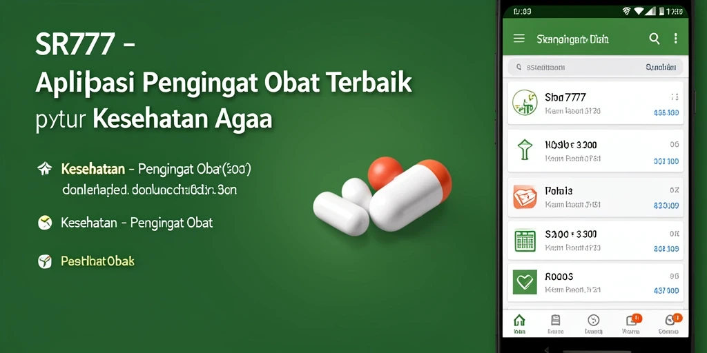 Antarmuka pengguna SR777 yang intuitif untuk pengingat obat.