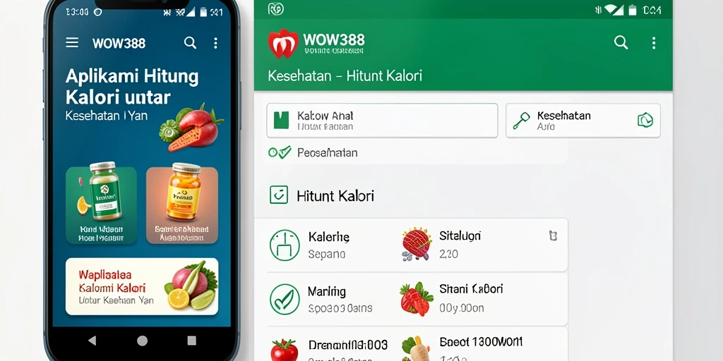 Antarmuka WOW388 menampilkan kemudahan penggunaan untuk menghitung kalori.